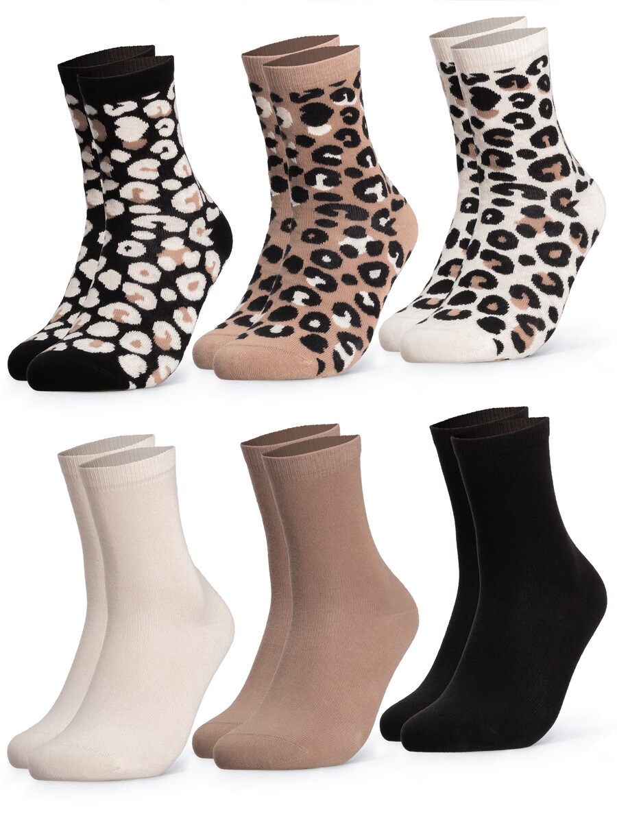 

Носки Occulto Leo-Print, бежевый/коричневый/черный