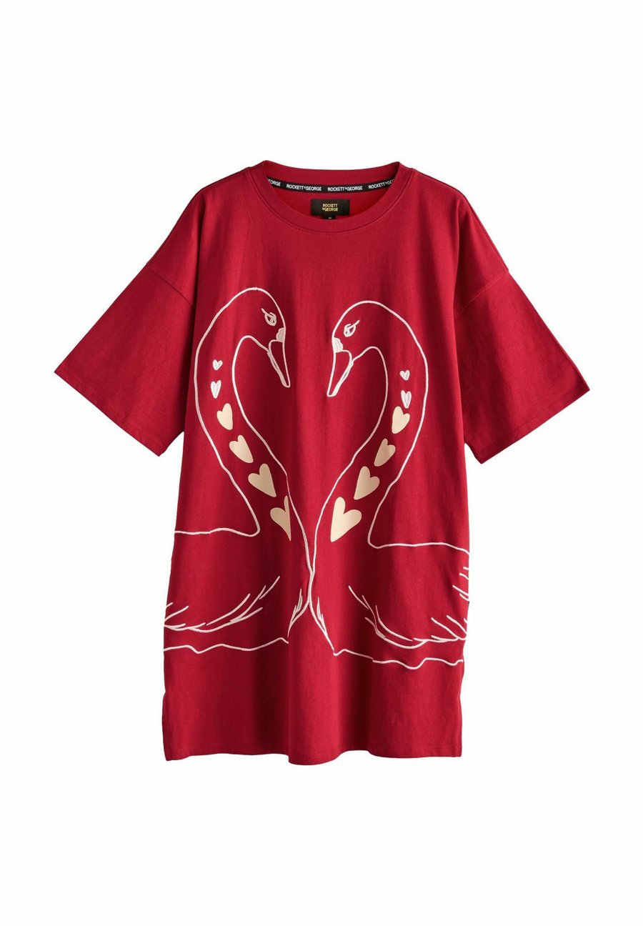 

Пижамный топ Rockett St George EMBROIDERED, Red Argyle Swan/Red