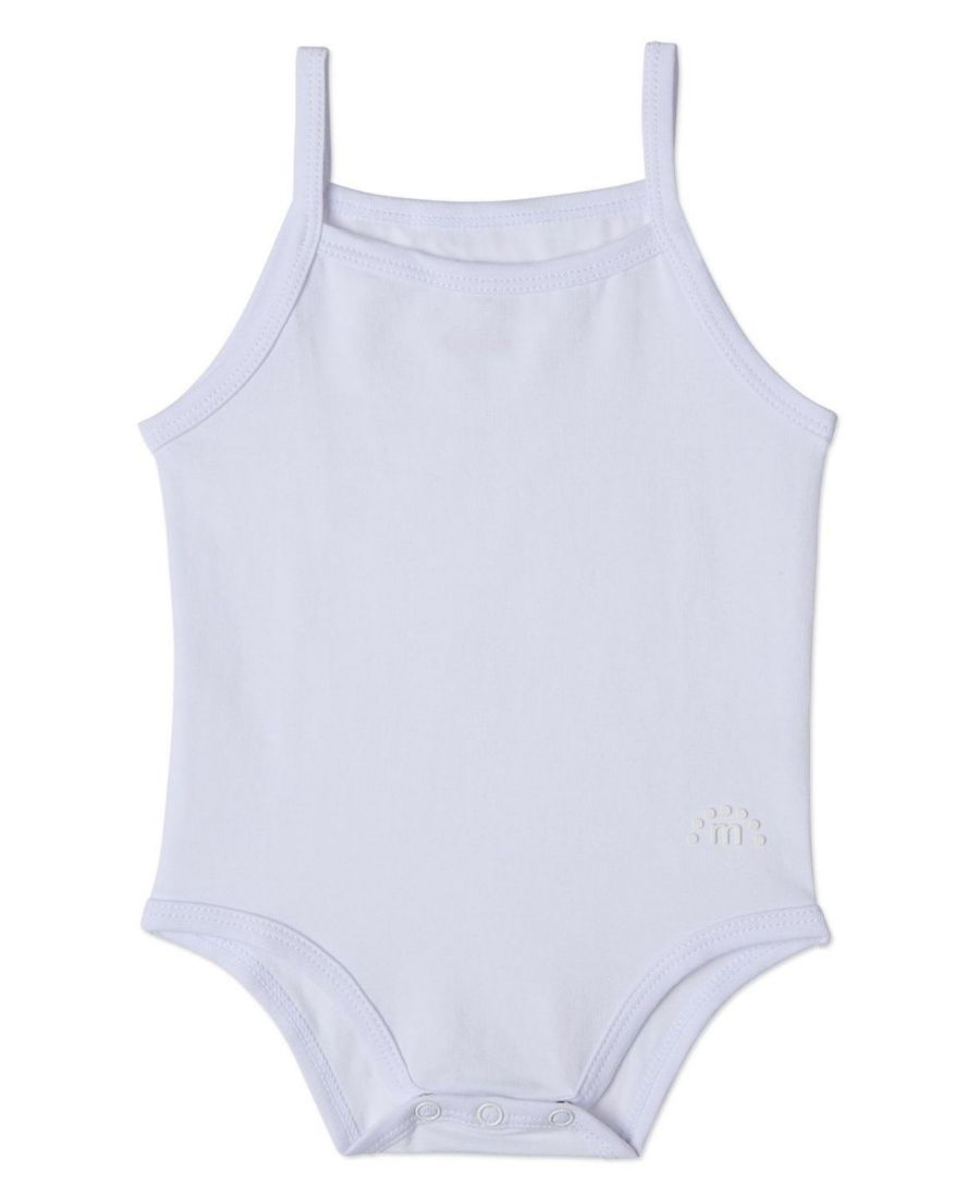 Комплект из 3 боди для девочек, унисекс, из чесаного хлопка MeMoi, White-white-white — фото 2