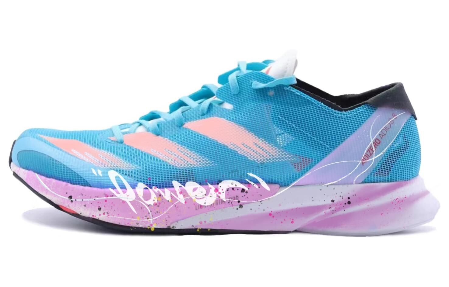 

Кроссовки Adizero Adios SMC мужские с низким верхом фиолетовые/синие Adidas