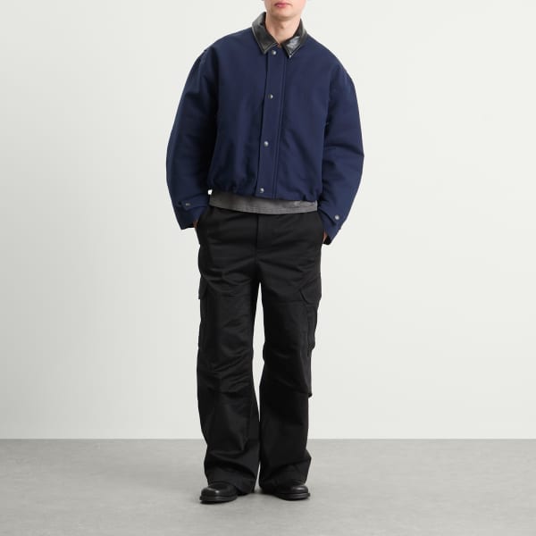 Куртка из двойного хлопкового атласа Opado Acne Studios, темно-синий — фото 4