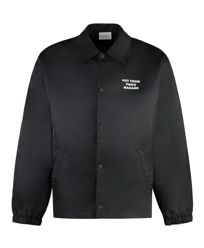 

Классическая нейлоновая куртка с передними карманами. Drole De Monsieur, черный