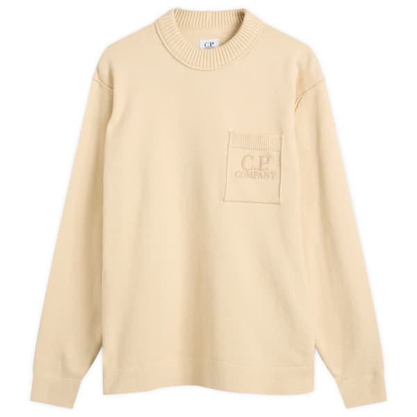 

Вышитый хлопковый джемпер с круглым вырезом C.P. Company, Pistachio Shell