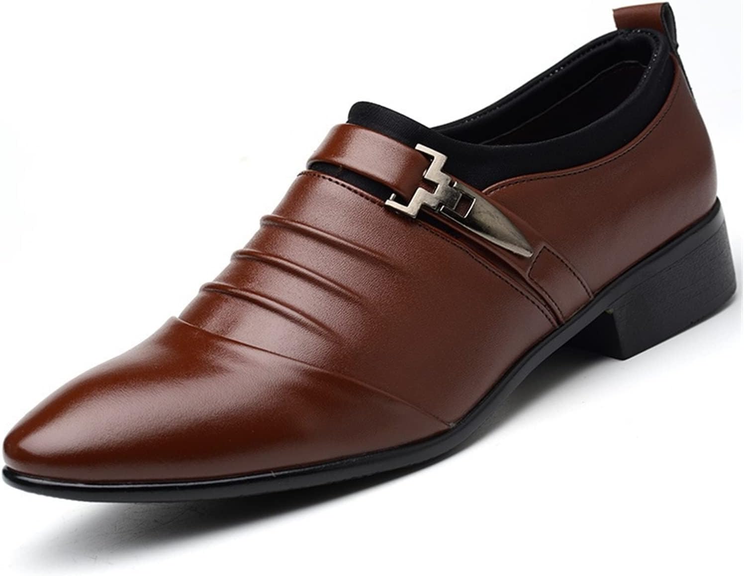 

Мужские туфли на каждый день Слипоны Лоферы Формальная офисная обувь Удобные повседневные мужские туфли с пряжкой Оксфорды Dagy, коричневый