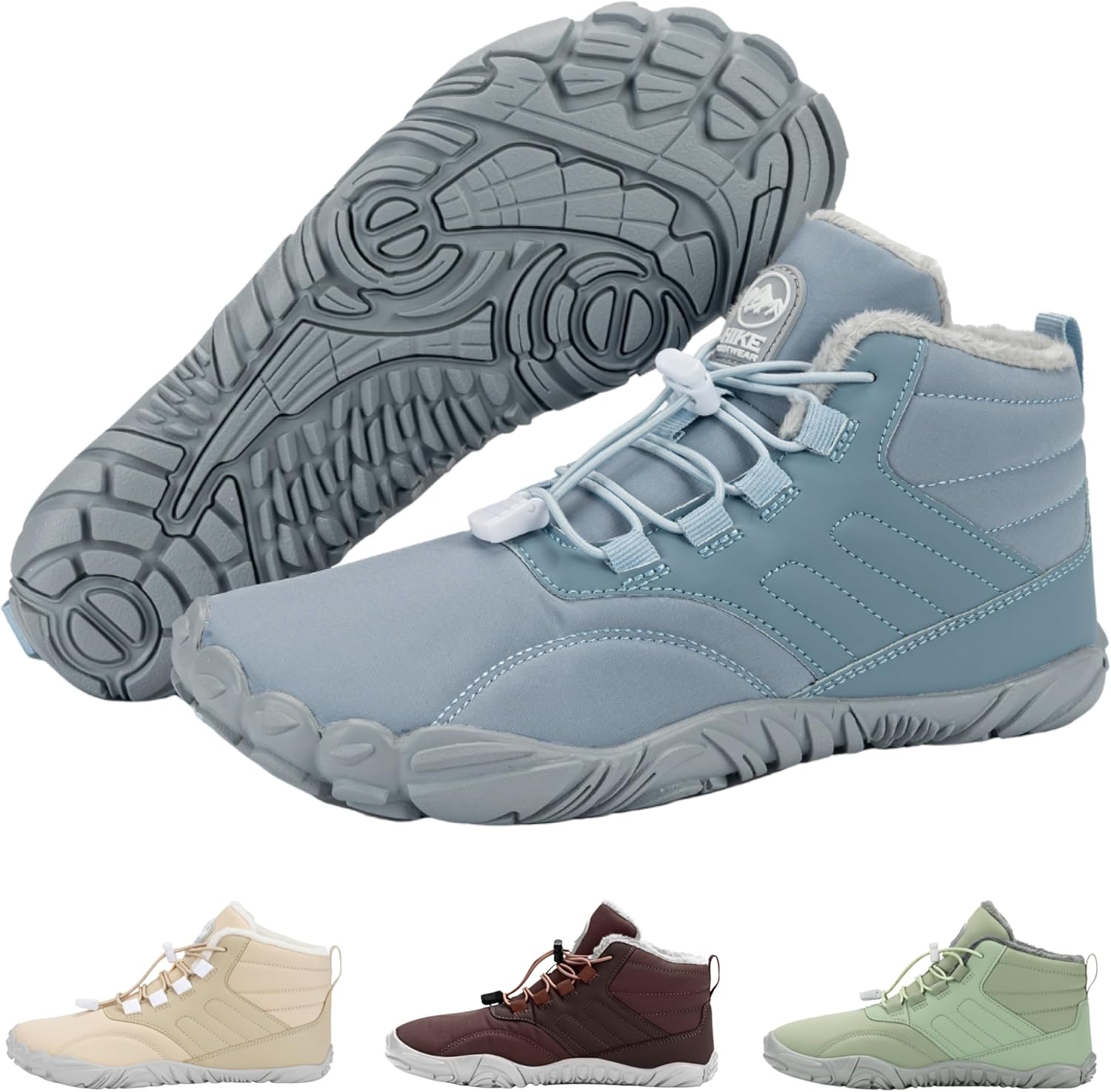 

Трекинговая обувь Caspar Pro HF - Нескользящие и здоровые комфортные зимние Pro-кроссовки, обеспечивающие тепло и поддержку, натуральные походные ботинки для женщин и мужчин Hike Footwear, светло-голубой