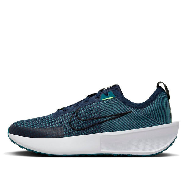 

Кроссовки interact run 'college navy teal' Nike, синий