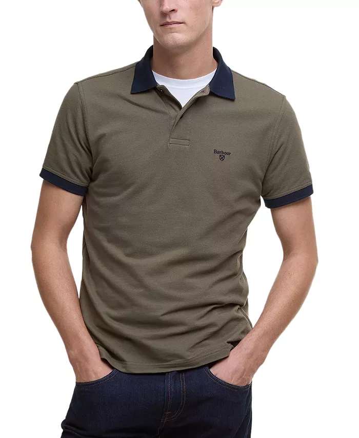 

Мужская поло с коротким рукавом Lynmouth и контрастной отделкой Barbour, зеленый