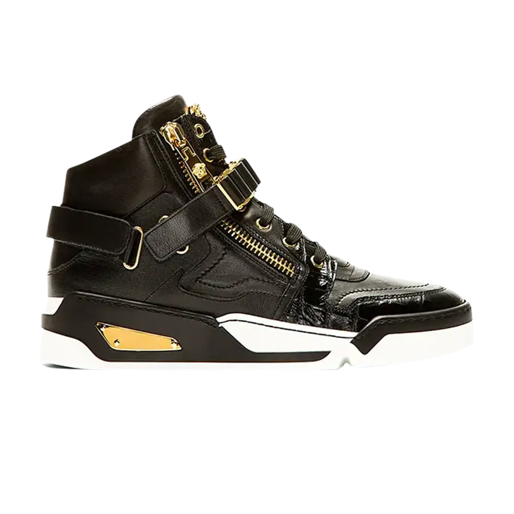 

Высокие кроссовки Versace Leather High, черный