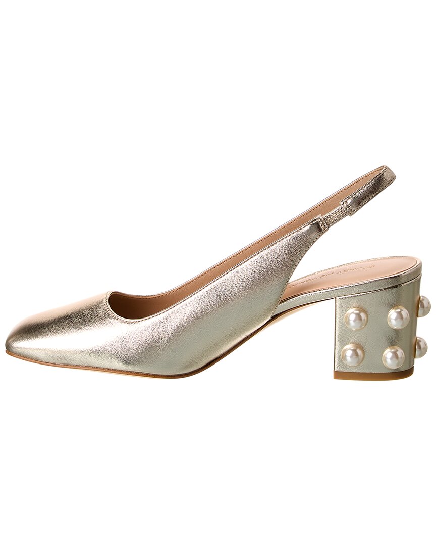 Туфли-лодочки Stuart Weitzman Jte 60 Leather Slingback, золотой — фото 2