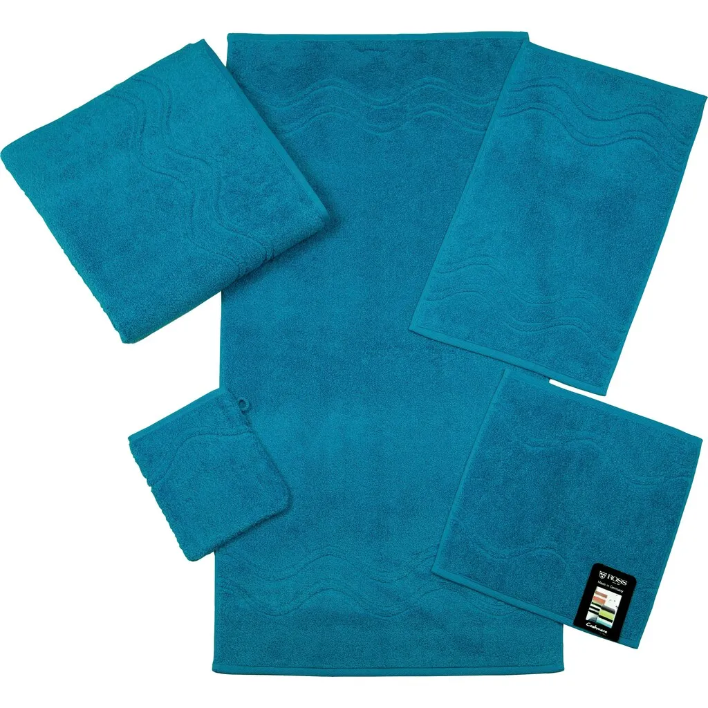 

Мочалка ROSС Ощущение кашемира с волнистой каймой Ross, Petrol