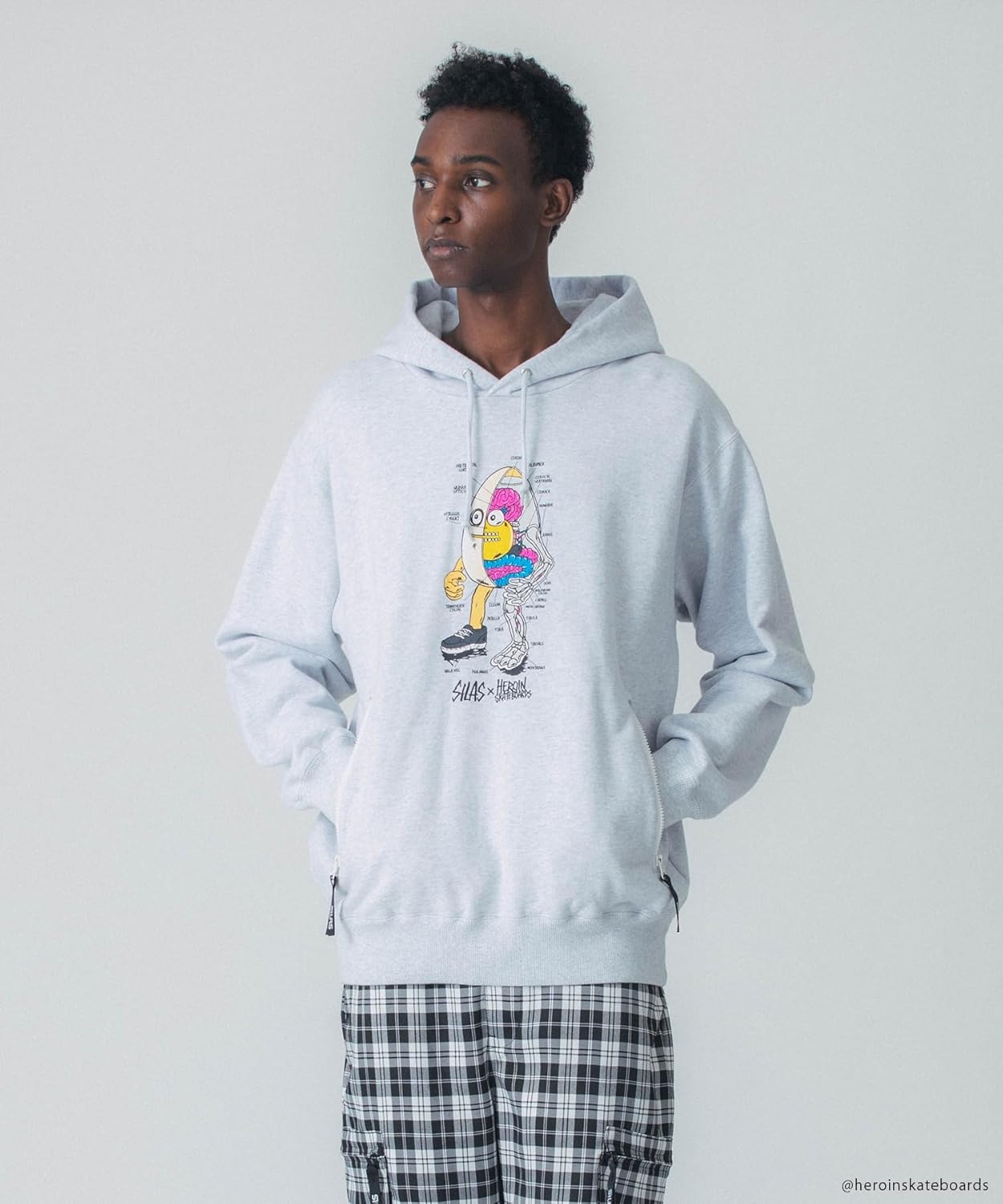 

Толстовка с капюшоном Cyrus Heroin Hodie, мужская Silas, серый