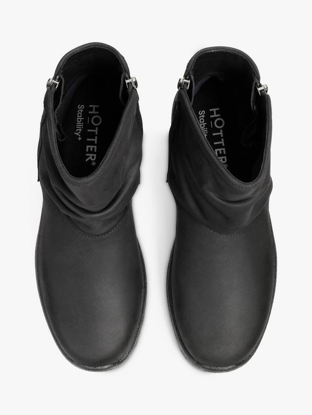 Трекинговые ботинки Terrain Extra Wide Fit из вощеной нубуковой кожи GTX Hotter, Black — фото 3