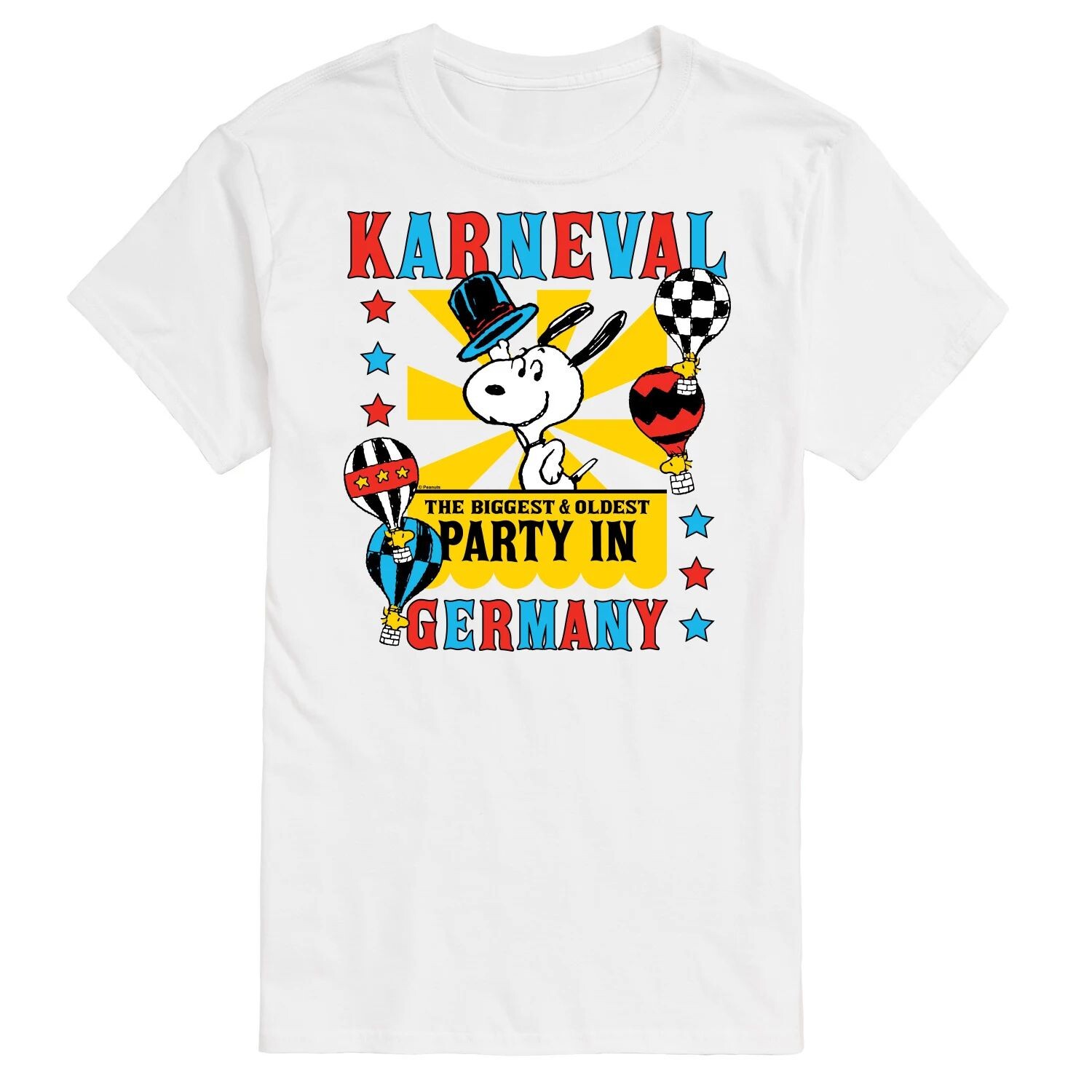 

Футболка с рисунком Big & Tall Peanuts Karneval Германия Licensed Character, белый