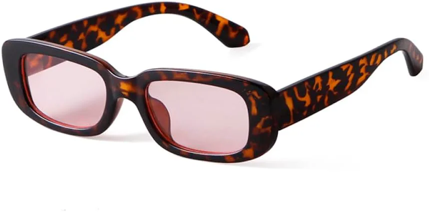 

MUTYNE Модные винтажные солнцезащитные очки для женщин в ретро-стиле, прямоугольная оправа, стильные линзы, защита от ультрафиолета UV400, C5 Leopard Pink