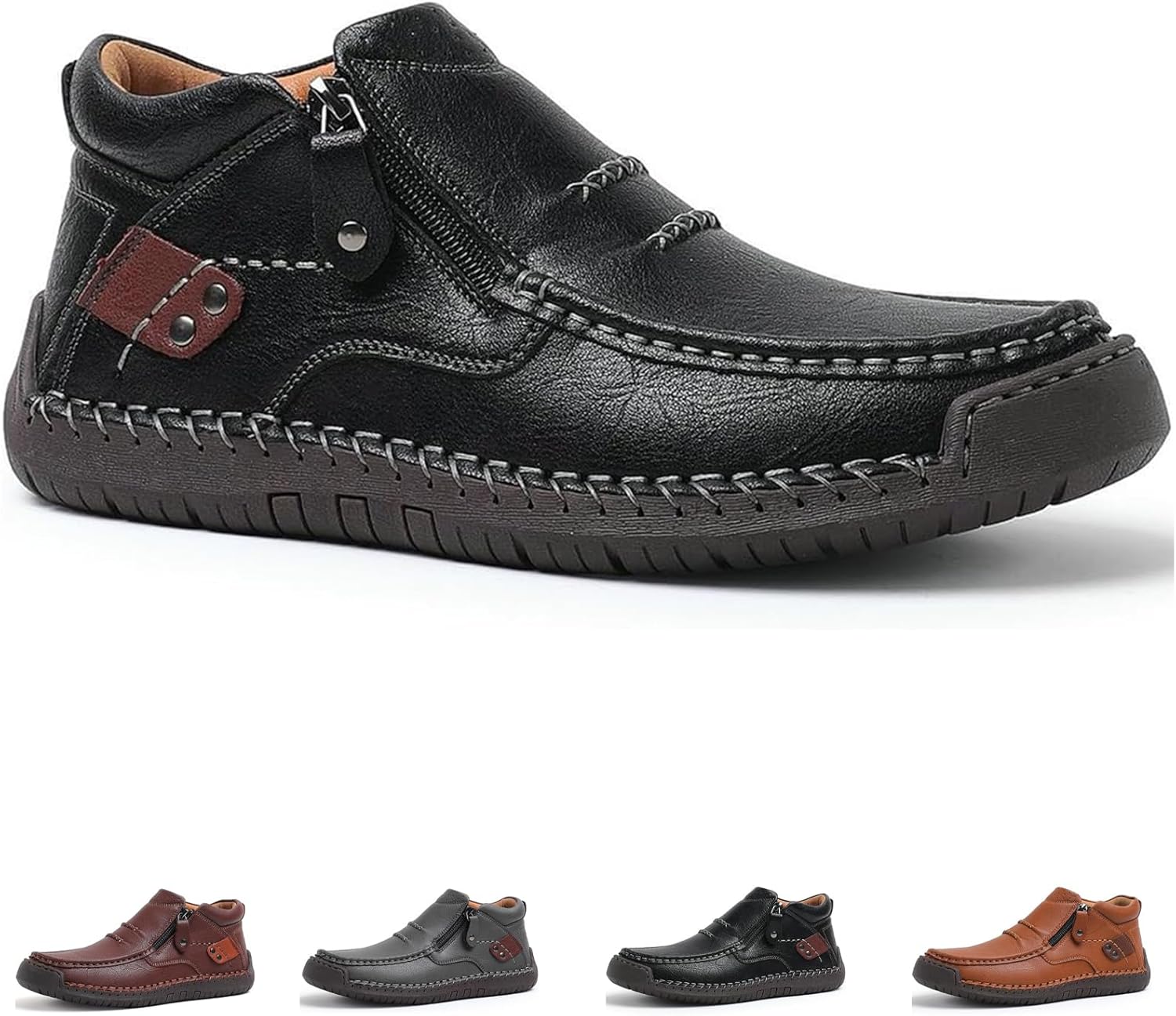 

Мужские туфли с противоскользящей подошвой и поддержкой свода стопы, для путешествий и активного отдыха Generic, черный