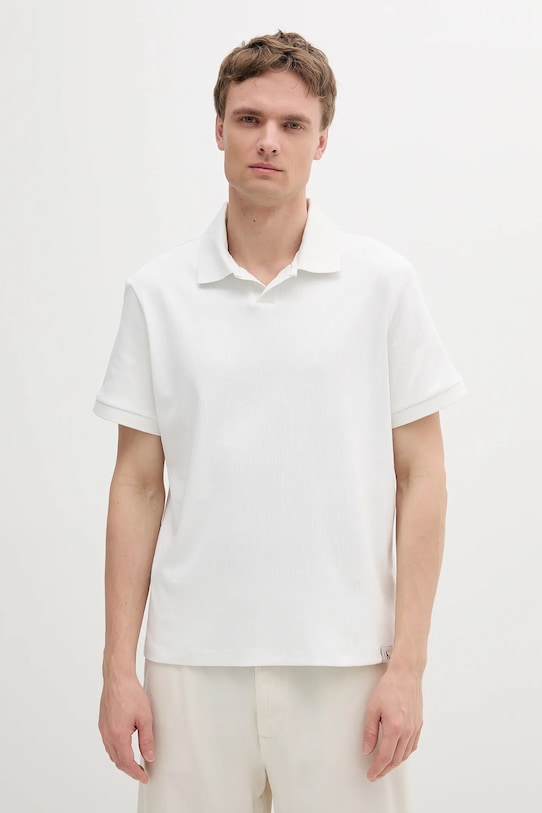 

Хлопковая поло Calvin Klein Jeans, белый