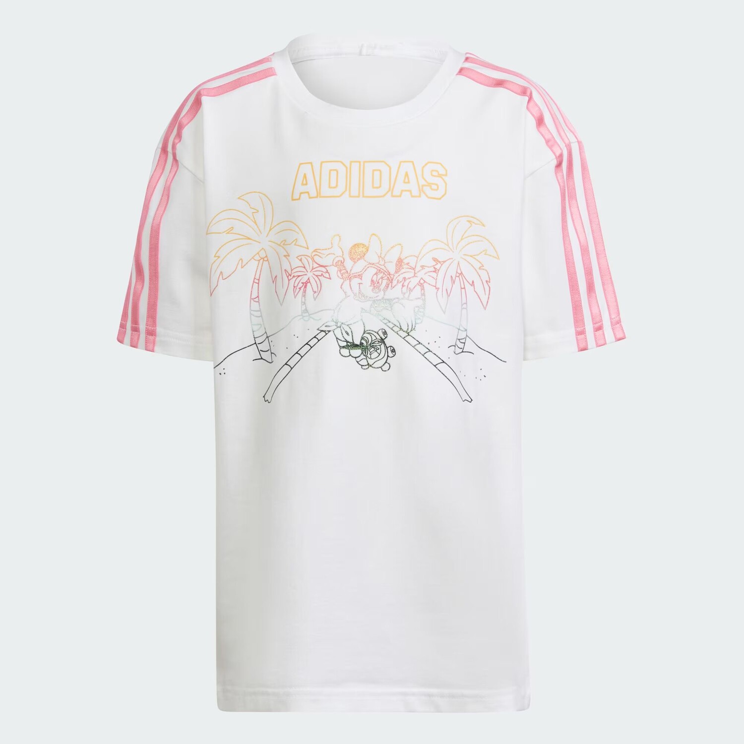 

Футболка x Disney с Минни Маус Adidas, цвет White/Bliss Pink/Multicolor
