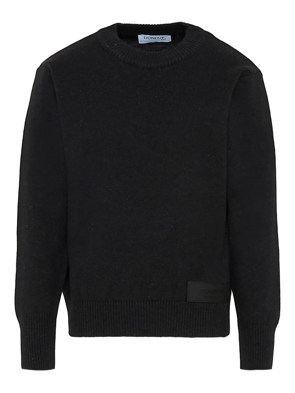 

Свитер с аппликацией и круглым вырезом Dondup Kids, черный