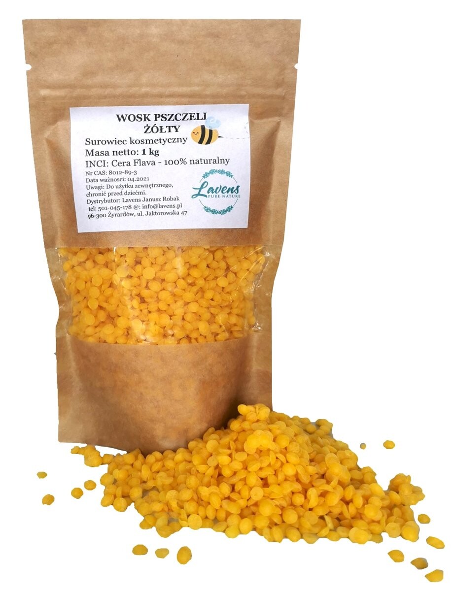 

Lavens, Желтый косметический чешуйчатый пчелиный воск, 1 кг