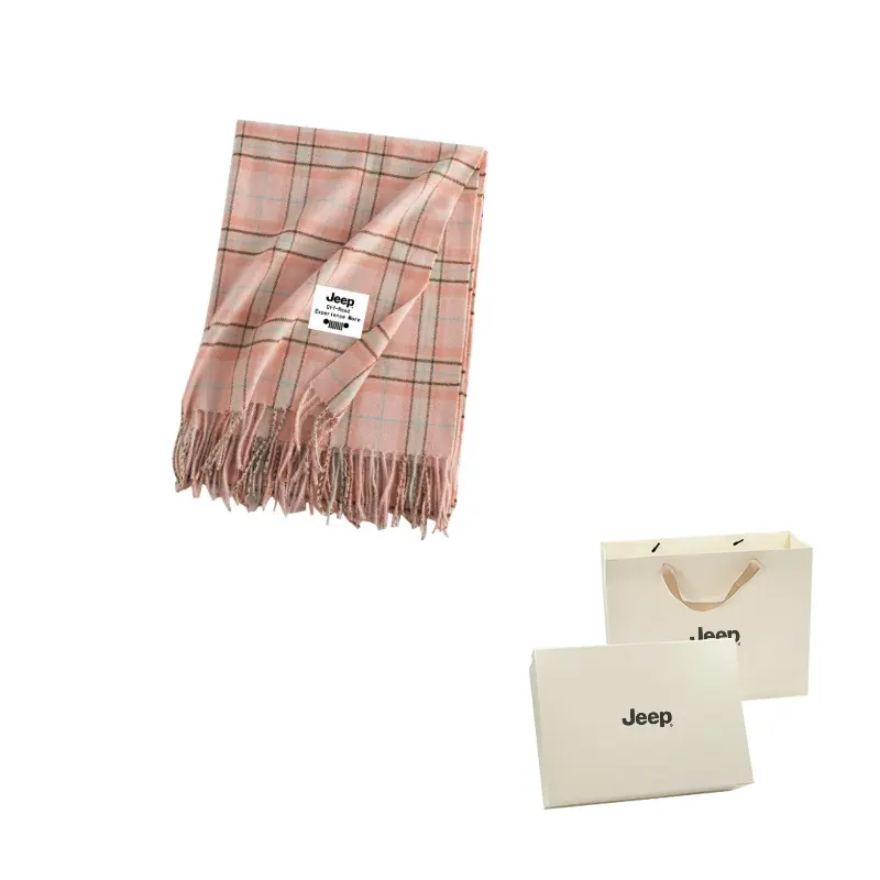 

Шарф из полиэстера Unisex Jeep, темно-розовый plaid