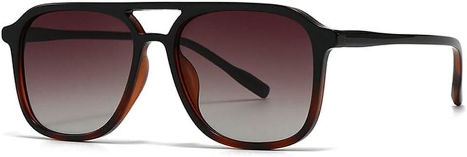 

Мужские солнцезащитные очки в стиле ретро с двойной перемычкой, квадратной формы, сине-зеленые оттенки, защита от ультрафиолета UV400; женские солнцезащитные очки с градиентным переходом цвета SKFGNX, Black Amber Tea