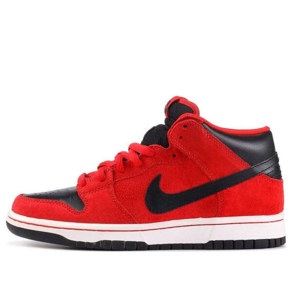 

Кроссовки sb dunk mid 'red black' Nike, красный