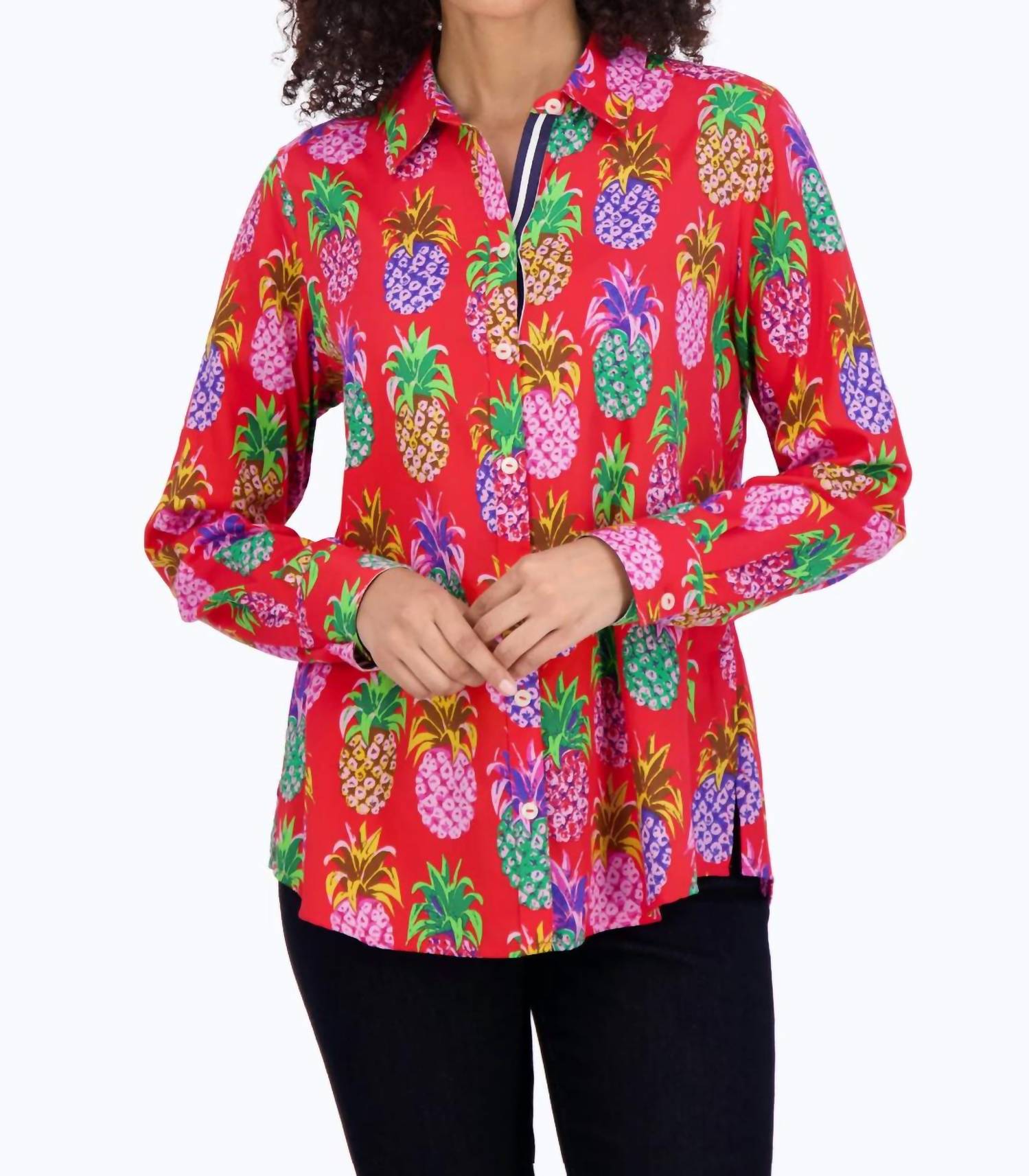 

Рубашка Zoey No Iron в цвете ананас Foxcroft, цвет pineapple