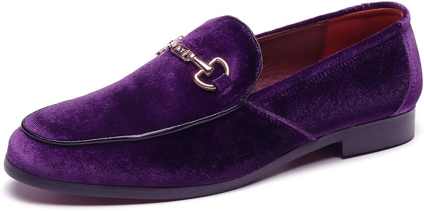 

Мужские роскошные бархатные лоферы LCQL, замшевые лоферы без шнурков, домашние тапочки, большие размеры 7-13, фиолетовый