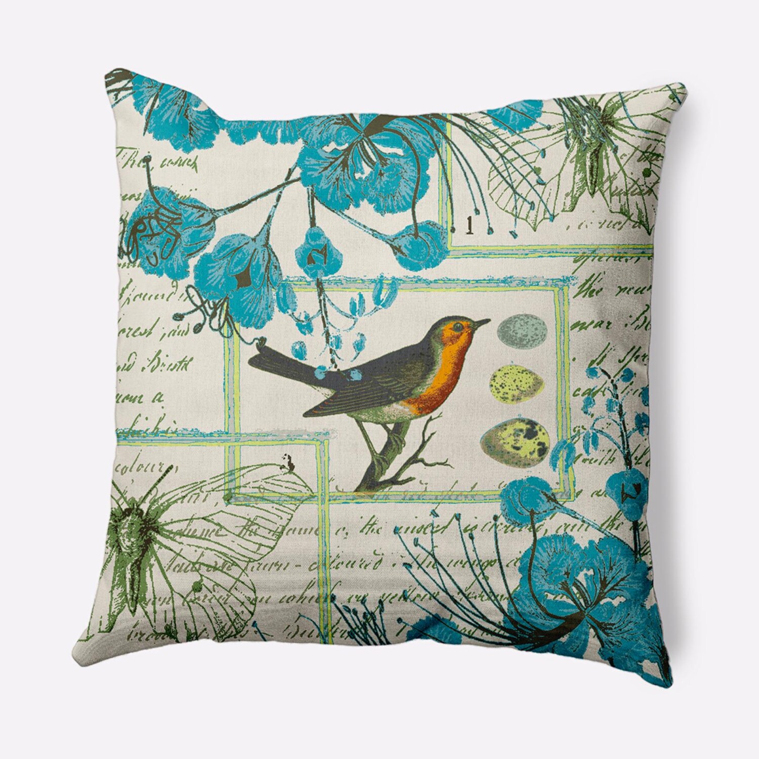 

Подушка E by Design Singing Bird, лиловый