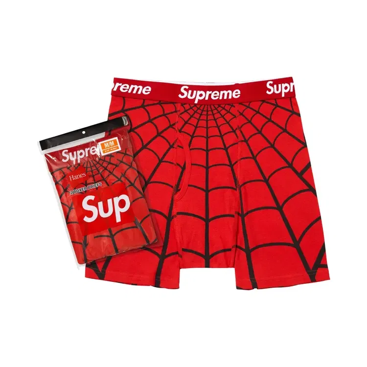 Трусы-боксеры Supreme x Hanes Spider-Man (2 шт.), красный