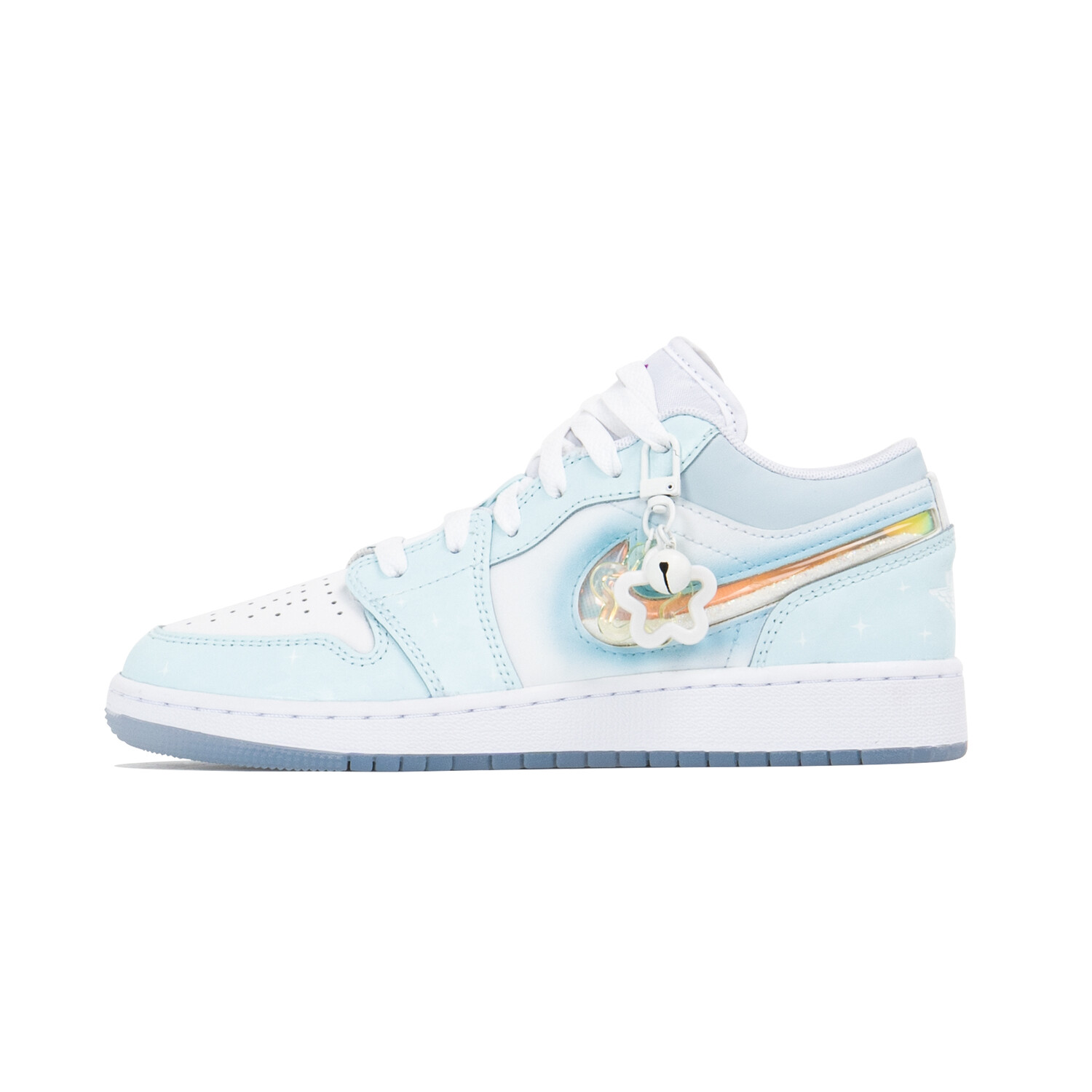 

Кроссовки Air Jordan 1 Vintage Basketball Shoes Women's Low-Top White, Синий, Кроссовки Air Jordan 1 Vintage Basketball Shoes Women's Low-Top White