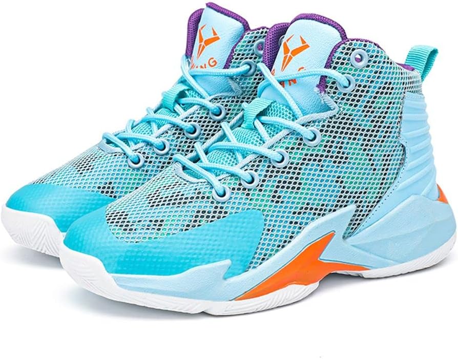 

ESXGED Унисекс Женские Модные Сетчатые Удобные Нескользящие Дышащие Баскетбольные Кроссовки Мужские Спортивные атлетические Беговые Теннисные Повседневные Детские Кроссовки, синий