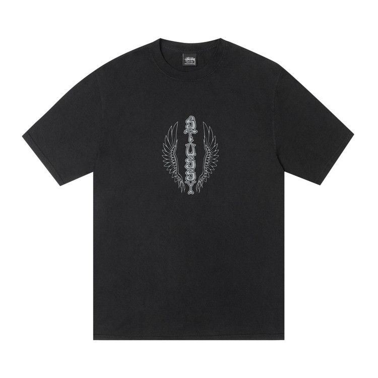 

Футболка Stussy Wes Wings Tee Pigment Dyed, Black