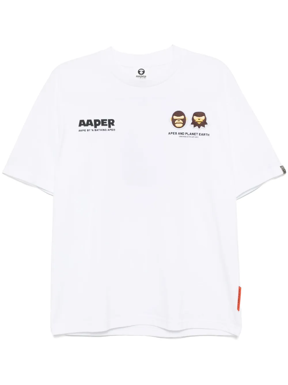 

Футболка с логотипом AAPE BY *A BATHING APE, белый