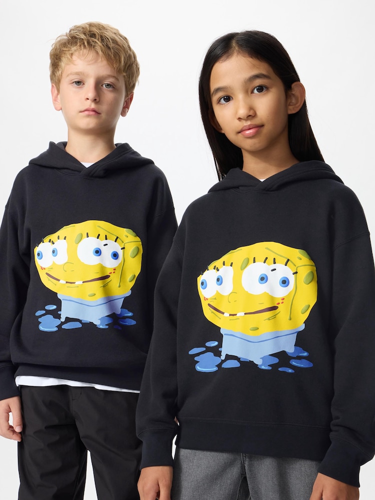 

Толстовка с капюшоном spongebob squarepants Uniqlo, цвет 09 черный