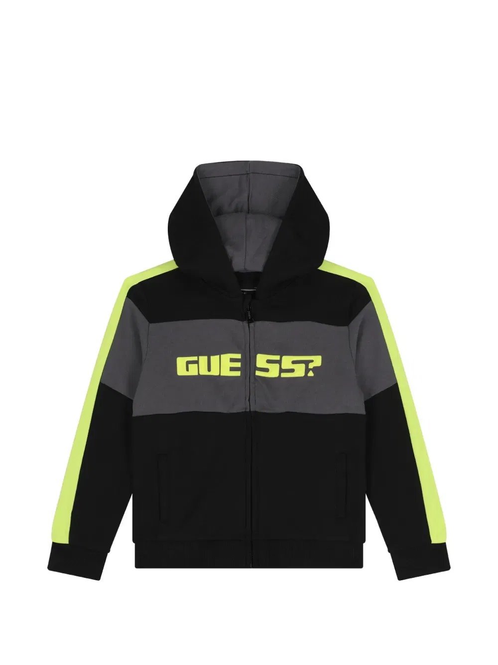 Толстовка на молнии с логотипом Guess Kids, черный