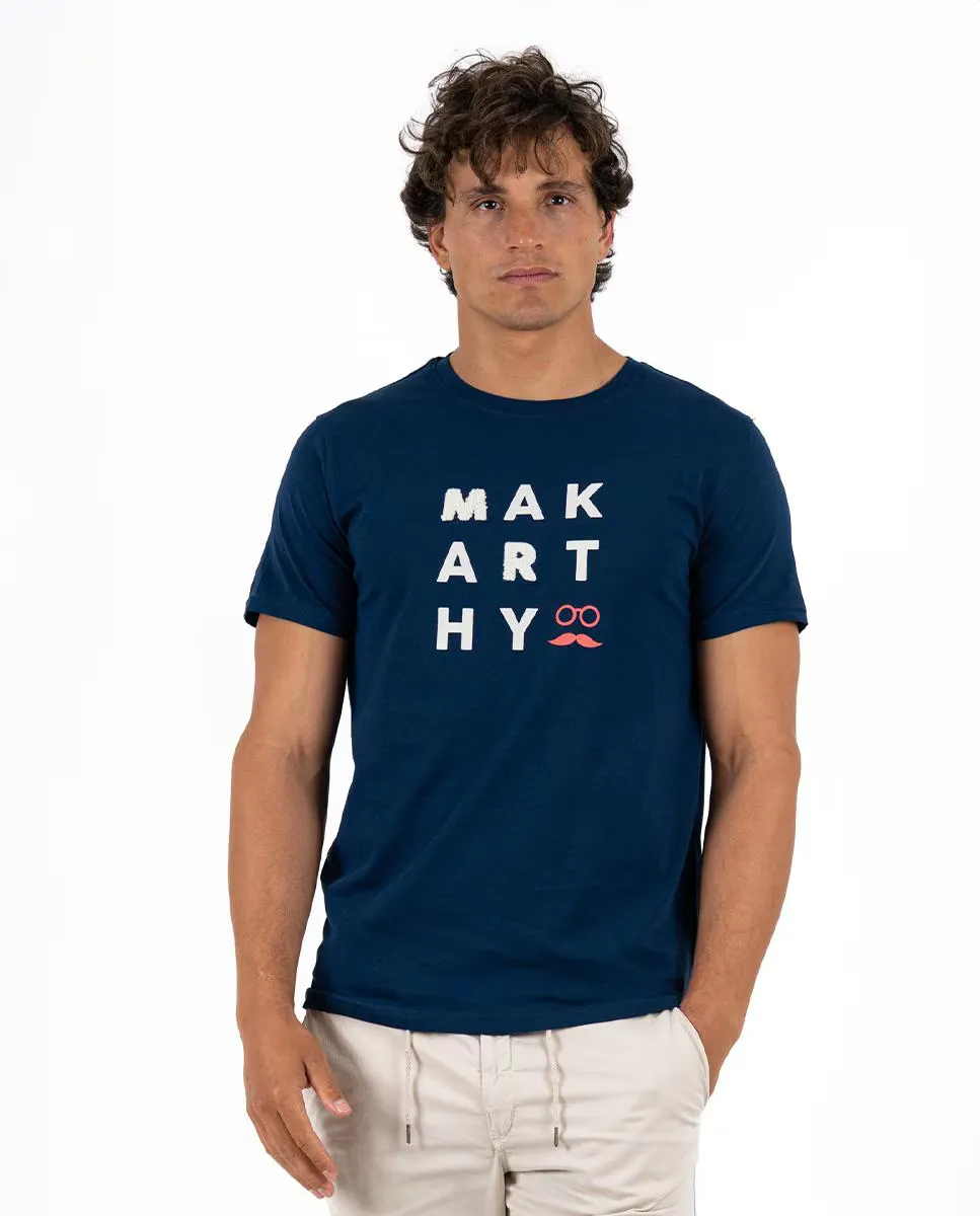 

Мужская футболка с коротким рукавом и круглым вырезом Makarthy, темно-синий