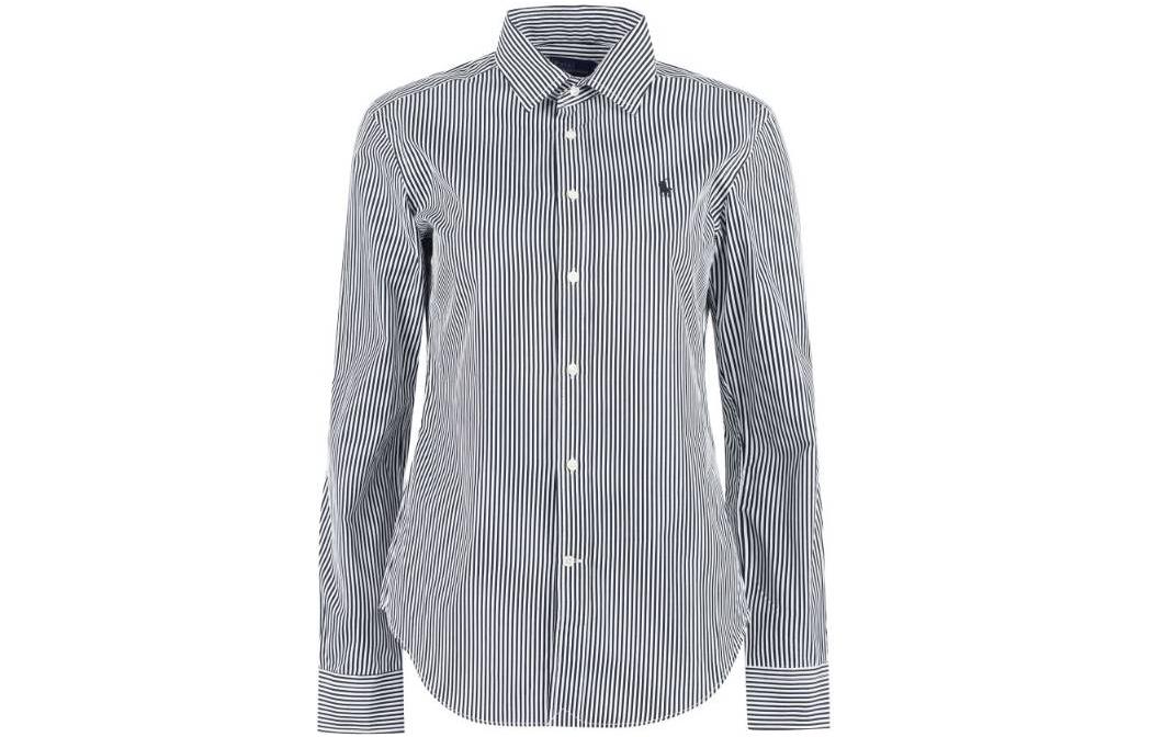 

Облегающая полосатая рубашка Polo Ralph Lauren, черный