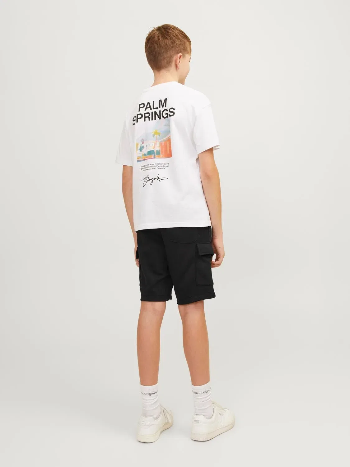 Шорты карго JACK & JONES Junior, черный — фото 4