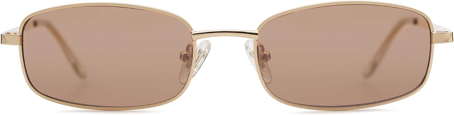 

Солнцезащитные очки SOJOS маленького размера, прямоугольной формы, для женщин и мужчин, в стиле ретро 80-х, 90-х, Y2K, узкие, тонкие, облегающие, модель SJ1187, Gold/Clear Light Brown
