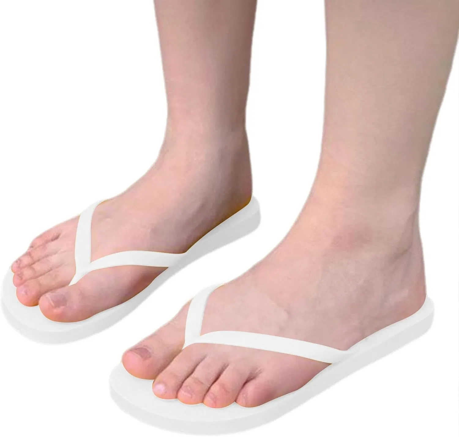Elegante Badelatschen Damen Herren Dicke Sohle Dünne Riemen Вьетнамки Sommer Strand Meer Pool Schuhe Thong Sandalen Bequeme Zehentrenner Dusche Badeschlappen Weiche Sport Schwimmen Reisen Schlappen Generic, Weiß — фото 2