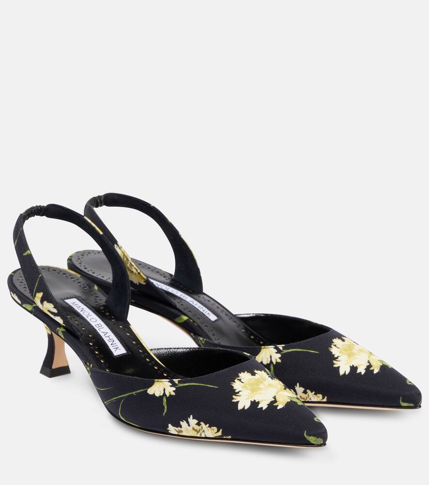Carolyne 50 туфли-лодочки на шпильке с цветочным принтом Manolo Blahnik, 906Y Ypri