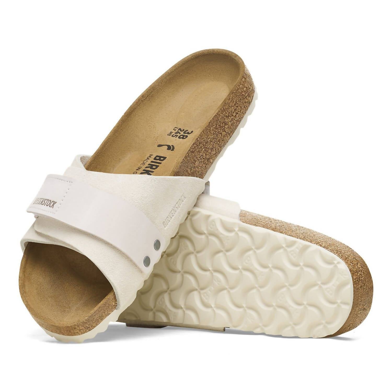 Унисекс Oita современные замшевые сандалии в винтажном белом Birkenstock — фото 4