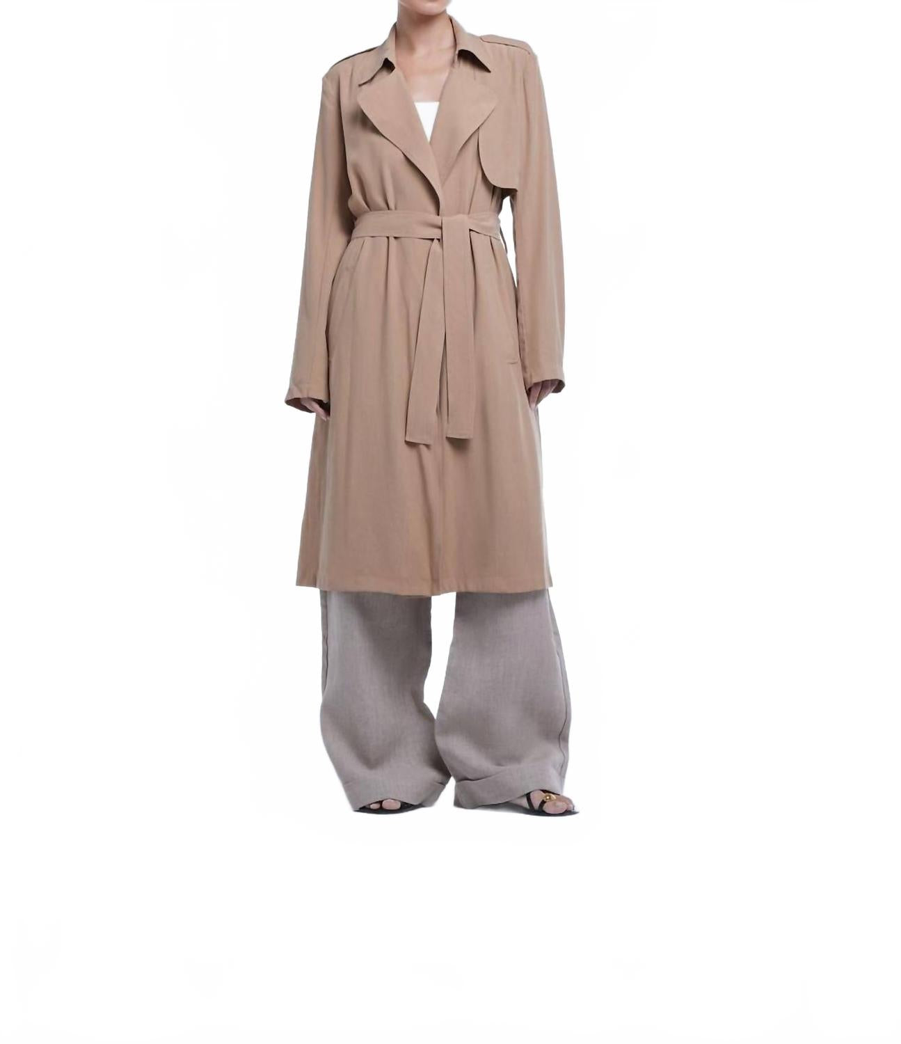 

Свободное пальто с отложным воротником в цвете тоффи Dāl the Label, Toffee