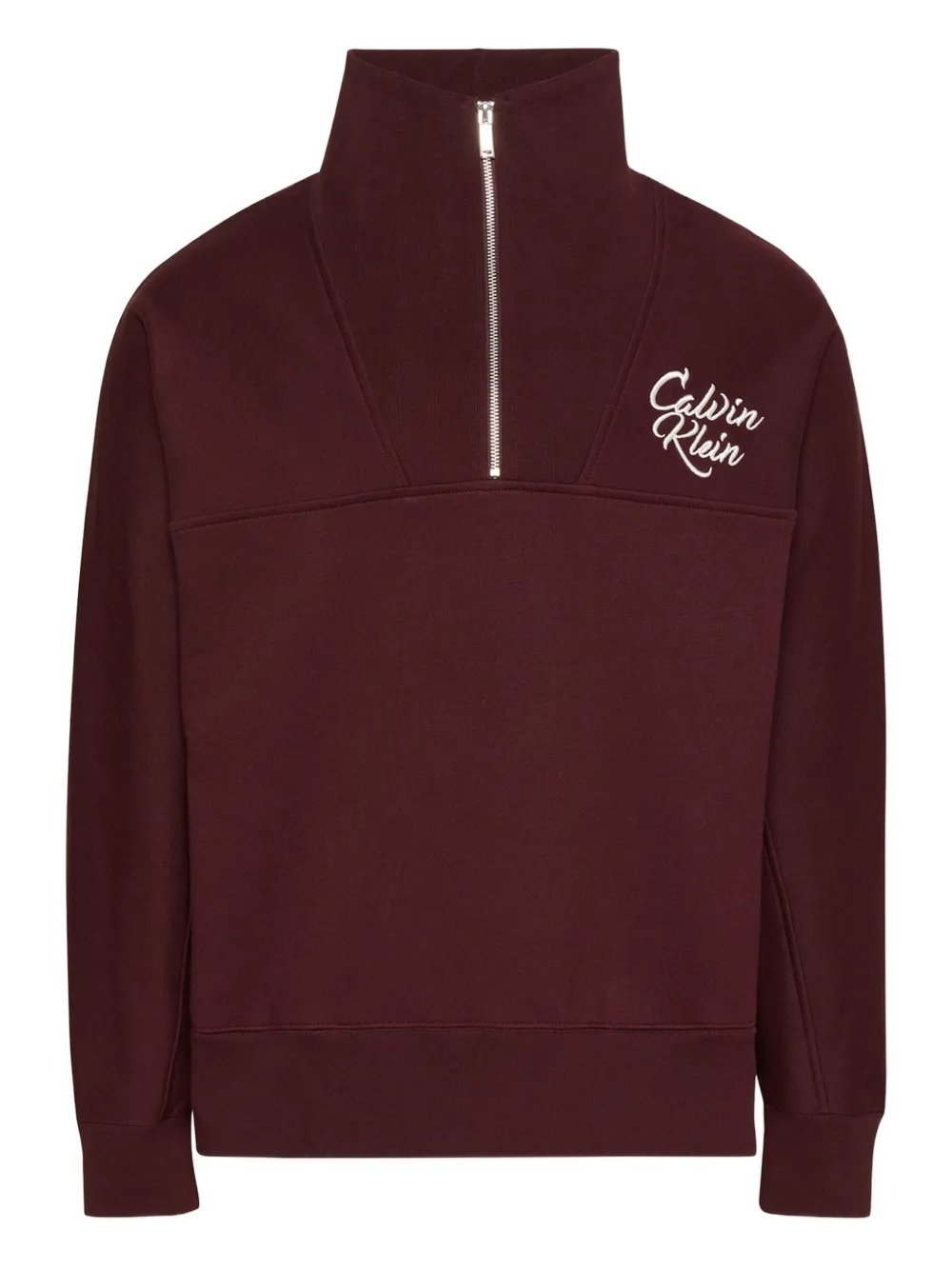 

Свитшот с высоким воротником и молнией до половины Calvin Klein Jeans, красный