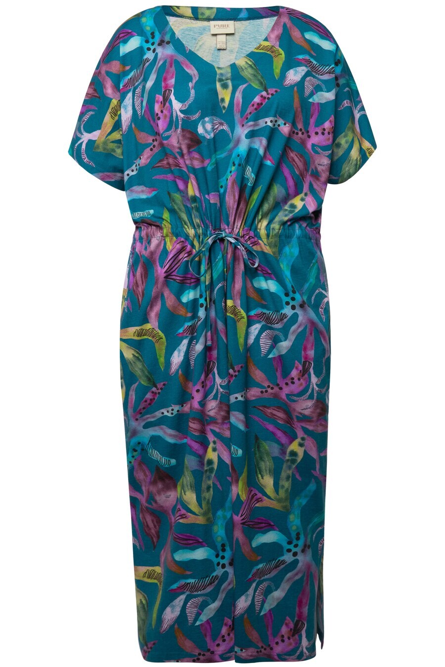 

Платье миди Ulla Popken Dress, цвет petrol/light green