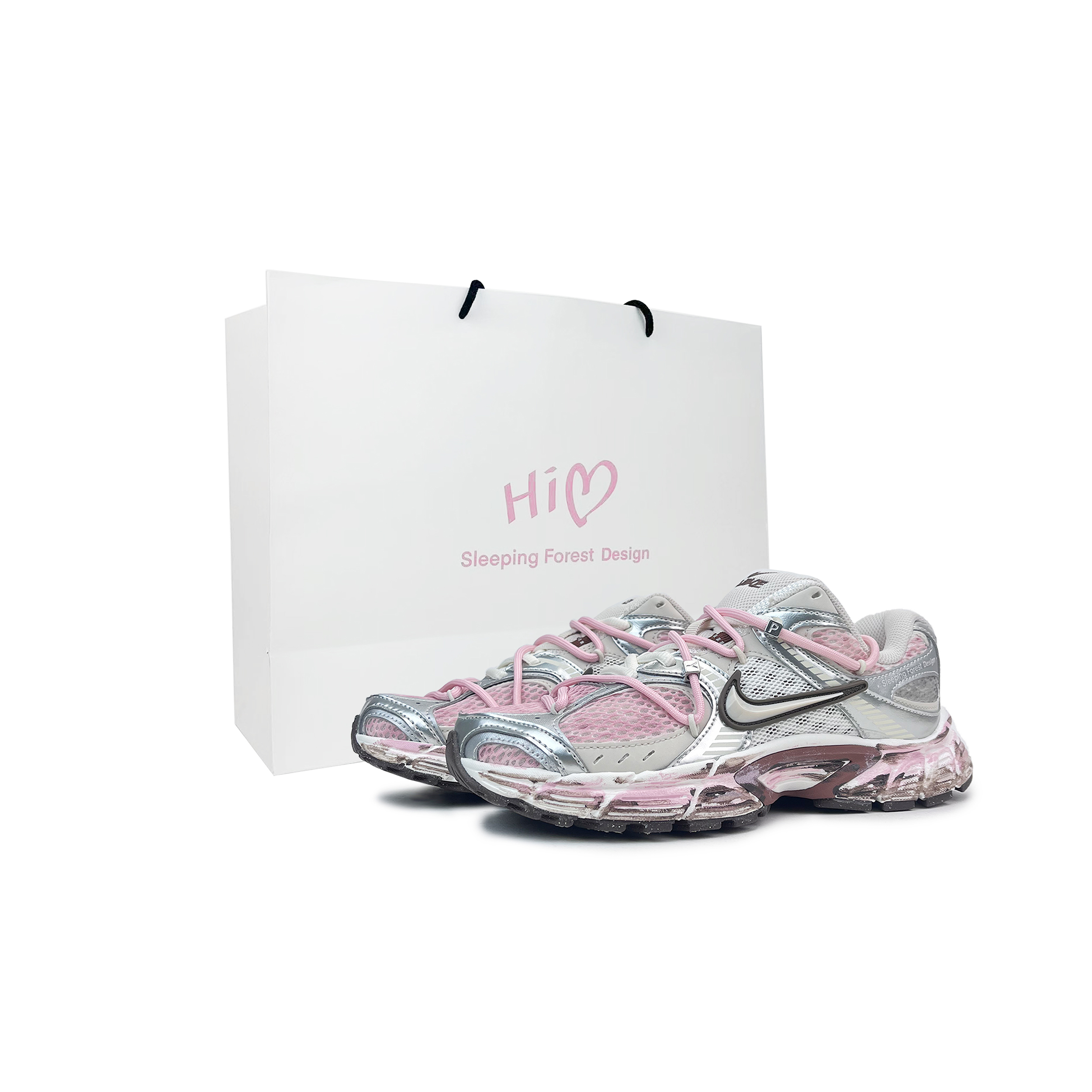 Nike Женские кроссовки V5 RNR с низким верхом, устойчивые к истиранию, для бега по городу и работы, серебристо-розовые