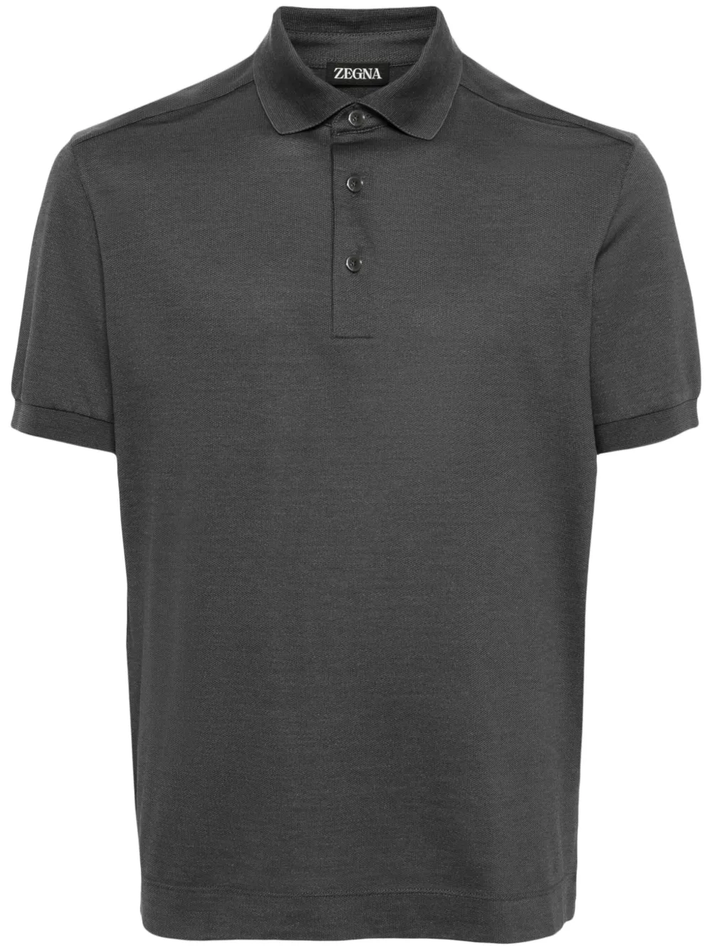 

Рубашка поло из ткани пике Zegna, серый