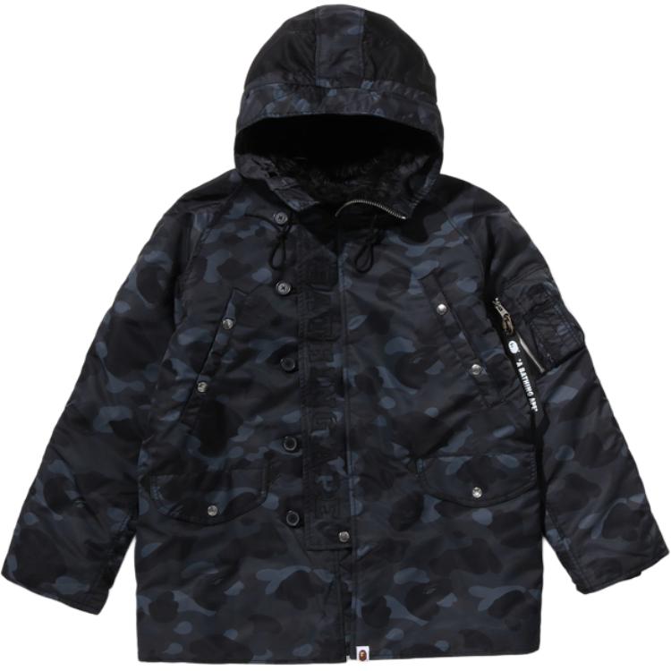 Куртки и пальто FW25 для мужчин A Bathing Ape, черный — фото 3