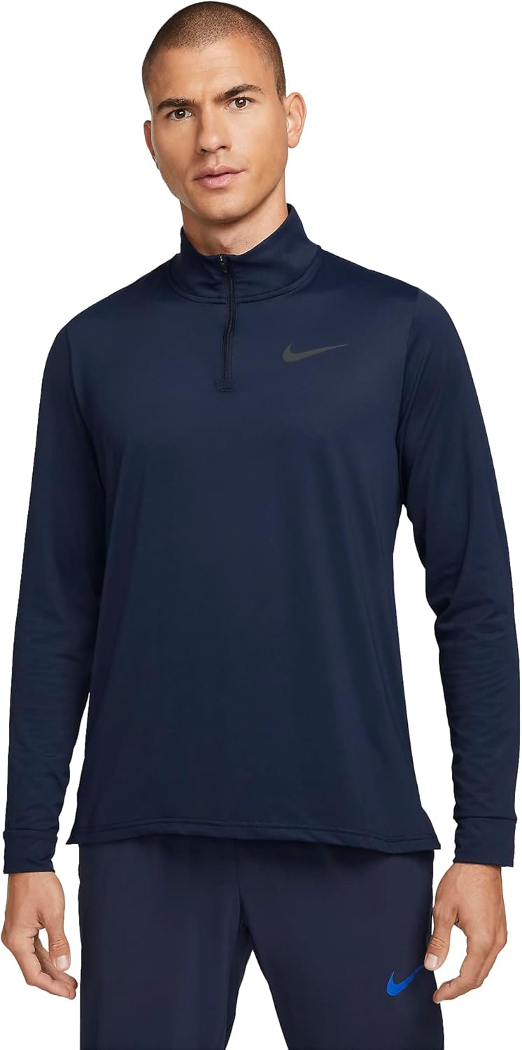 

Мужской тренировочный топ Nike Pro Dri-FIT Hyper Dry с молнией 1/4, Obsidian/Game Royal/Black